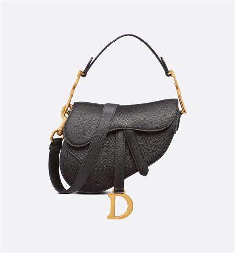 dior grained calfskin|Saddle Bag with Strap Black Grained Calfskin .